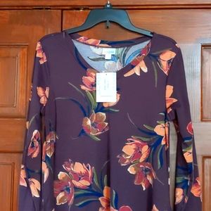 NWT Lularoe Emily floral swing dress size S
